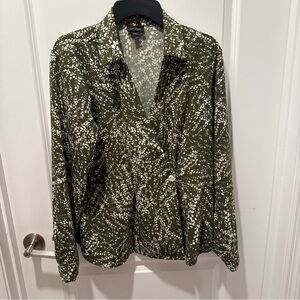J. Jill Green and White Speckled Blazer